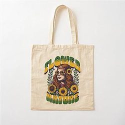 Stranger Things flower Cotton Tote Bag