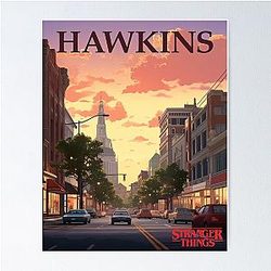 Hawkins Stranger Things poster art