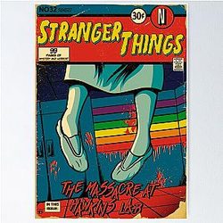 Stranger Things Retro Comic S04E07 Poster