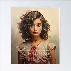 Portrait of Nancy Wheeler on Stranger Things Poster