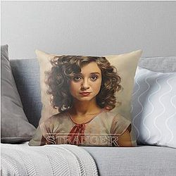 Portrait of Nancy Wheeler STRANGER THINGS Throw Pillow