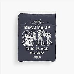 Stranger Things 5: Beam Me Up This Place Sucks (Grunge Style) Duvet Cover