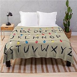 Alphabet Stranger Things Throw Blanket