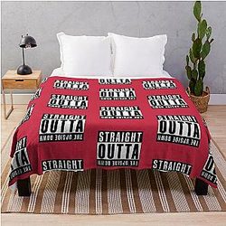 Straight Outta The Stranger Things Throw Blanket