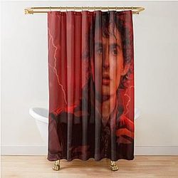 Stranger Things Season 5 Merch Finn Wolfhard Mike Wheeler: sticker pack tshirt spiral notebooks posters hardcover journals mugs tote bags etc - Fan Art Shower Curtain