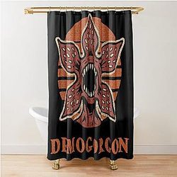 Stranger Things Demogorgon Grunge Shower Curtain