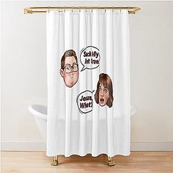 Derek Turnbow & Robin Funny Conversation Stranger Things Season 5 Fan Art Shower Curtain