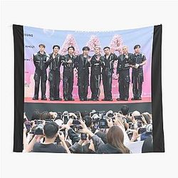 Stray Kids group photo ot8 winners Asian artist awards you make stray kids stay skz kpop bang chan lee know changbin hyunjin han felix seungmin in poster tour Tapestry