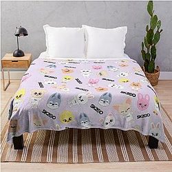 Stray Kids (SK Zoo) All Members Pattern Throw Blanket