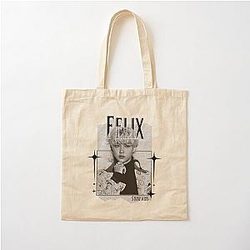Felix Stray Kids Monochrome Black Classic Design Cotton Tote Bag