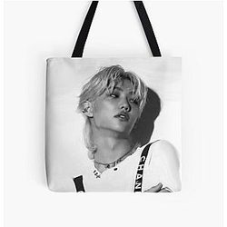 Lee Felix black and sexy Boyfriend material Stray Kids SKZ Kpop hot poster w photoshoot  All Over Print Tote Bag