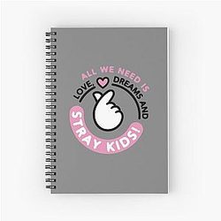 Love Dreams and Stray Kids Spiral Notebook