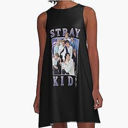 Stray Kids Vintage Band Style A-Line Dress