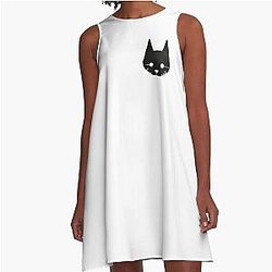 Stray Cat A-Line Dress