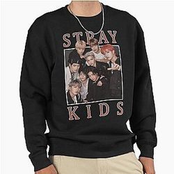 Stray Kids Vintage Retro Band Style Pullover Sweatshirt