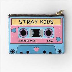 Stray Kids Cute Cassette Tape Blue Pink Zipper Pouch