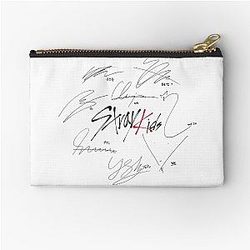 Stray Kids OT8 Logo with Signatures Zipper Pouch