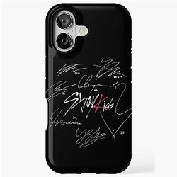 Stray Kids OT8 Logo with Signatures iPhone Tough Case