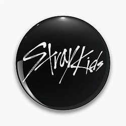 Stray Kids White Logo Pin