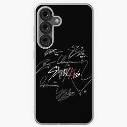 Stray Kids OT8 Logo with Signatures Black Samsung Galaxy Soft Case