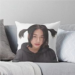 Stray Kids - Hyunjin - Cute Hair Throw Pillow