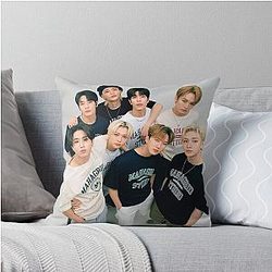 Stray Kids Kpop Boy Group Bang Chan Lee Know Changbin Hyunjin Han Felix Seungmin Jeongin Throw Pillow