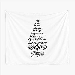 Stray Kids Christmas I Am Tree Everywhere World You Make Stray Kids Stay World Domination BangChan Lee Know Changbin Han Felix Seungmin In Kpop Xmas Tapestry