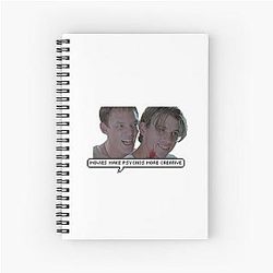 Scream Billy Loomis Stu Macher Movies Make Psychos Creative Quote Spiral Notebook