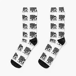 In Woodsboro, the home of Stu Macher Calligraphy Socks