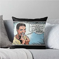 Stu Macher Scream Comic Art Throw Pillow