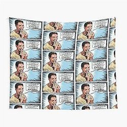 Stu Macher Scream Movie Comic Panel Art Tapestry