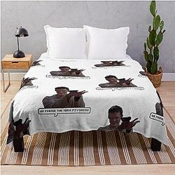 Stu Macher - We Prefer The Term Psychotic Print Throw Blanket