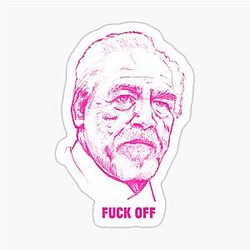 Logan Roy Succession Pink Drawing Sticker