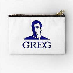 Greg from Succession Navy Zipper Pouch