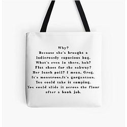 Tom Wombsgans ludicrously capacious bag Succession quote print All Over Tote Bag