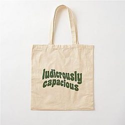 Ludicrously Capacious Green Logo Succession Cotton Tote Bag