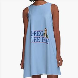 Greg the Egg Reagan Bush Cousin Hirsch Succession A-Line Dress