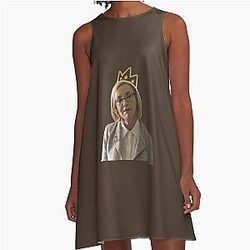 Gerri in a Crown A-Line Dress
