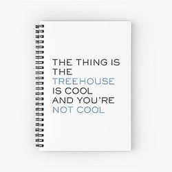 The treehouse is cool Spiral Succession Notebook