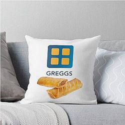 Greggs and world famous brand Throw Pillow