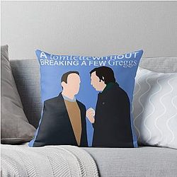 Tom and Greg from Succession Poster Throw Pillow