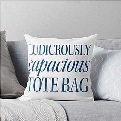 Ludicrously Capacious Succession Blue Tote Bag Pillow