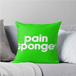 Pain White Sponge Throw Pillow, [Tom Wambsgans - Succession]