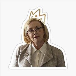 Gerri from Succession with a sticker