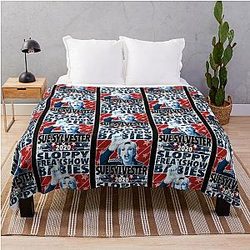 Sue Sylvester Presidential Candidate Glee Jane Lynch TV Show Funny Throw Blanket