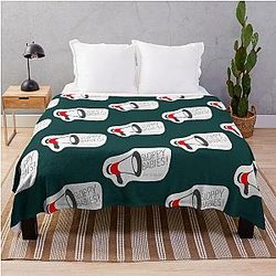 Sue Sylvester Sloppy Babies Bullhorn Throw Blanket