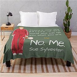 Sue Sylvester quote with Kurt Hummel - Iconic Glee dialogue fan art throw blanket