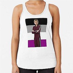 Asexual Sue Sylvester Racer Back Tank Top