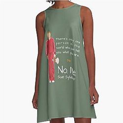 Sue Sylvester with Kurt Hummel - Iconic Glee Dialogue Fan Art A-Line Dress