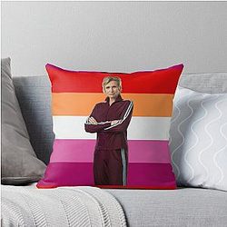 Lesbian Sue Sylvester Throw Pillow is renamed to Harden hitting the road again